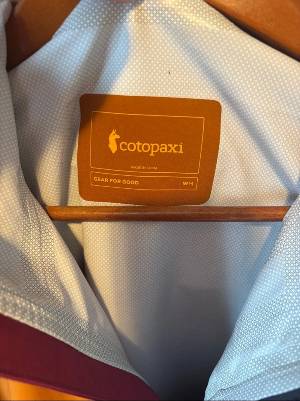 Cotopaxi Colorblock Hooded  Rain Shell Jacket - Rust Orange & Magenta - Picture 8 of 11